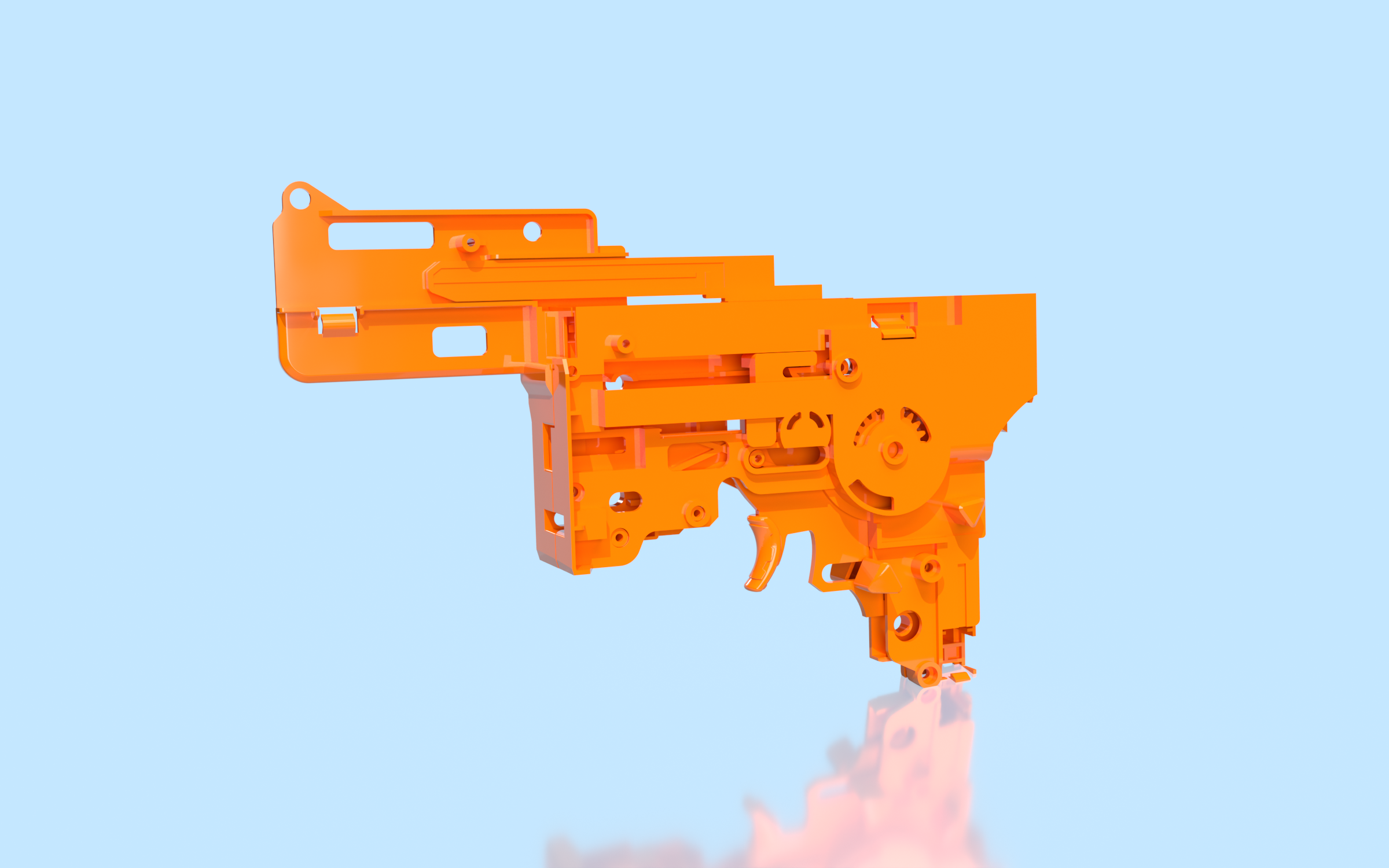 One-Trigger Mechanism Rendered